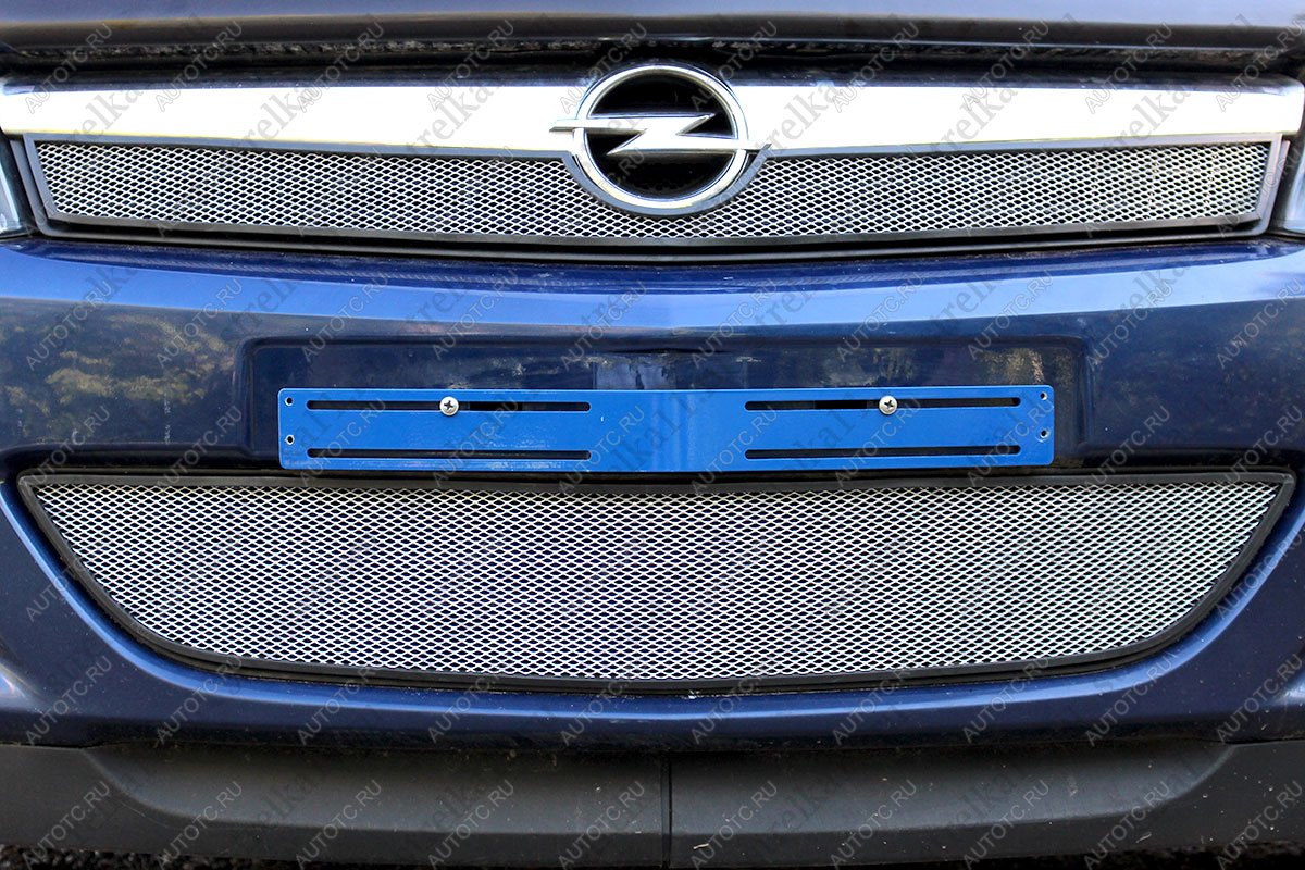 3 079 р. Защита радиатора (низ) Стрелка11 Стандарт  Opel Astra  H (2007-2015) универсал рестайлинг, хэтчбек 5дв рестайлинг (хром)  с доставкой в г. Керчь