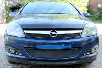 2 899 р. Защита радиатора (верх) Стрелка11 Стандарт Opel Astra H универсал рестайлинг (2007-2015) (верх)  с доставкой в г. Керчь. Увеличить фотографию 2