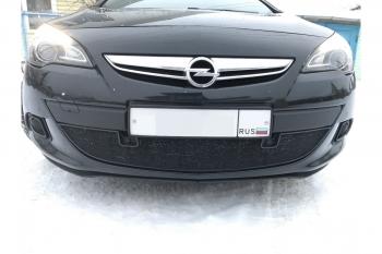 2 999 р. Защита радиатора Стрелка11 Стандарт Opel Astra J GTC (2011-2018) (черная)  с доставкой в г. Керчь. Увеличить фотографию 3