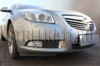 Защита радиатора Стрелка11 Стандарт Opel Insignia ( A,  А) (2008-2013) дорестайлинг седан, дорестайлинг универсал, дорестайлинг, хэтчбэк (хром)