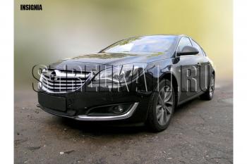 2 999 р. Защита радиатора Стрелка11 Стандарт Opel Insignia A рестайлинг седан (2013-2017) (черная)  с доставкой в г. Керчь. Увеличить фотографию 2