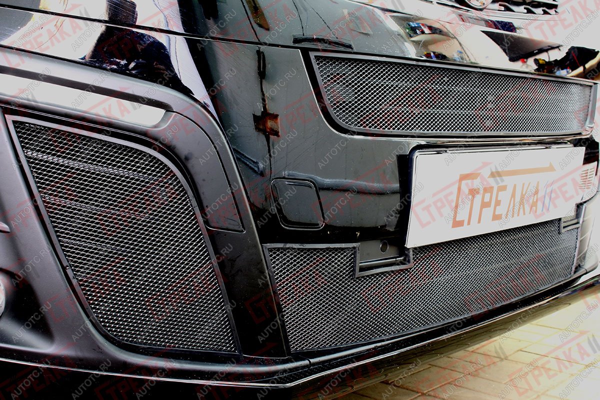 5 699 р. Защита радиатора (центр, низ) Стрелка11 Стандарт Opel Zafira Life С (2019-2025) (черные)  с доставкой в г. Керчь