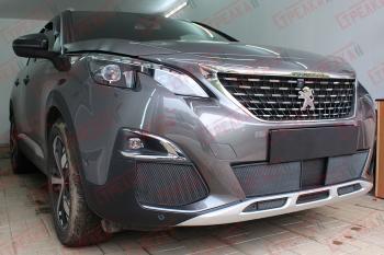5 299 р. Защита радиатора (низ, середина 5 частей) Стрелка11 Стандарт Peugeot 3008 2 (2016-2025) (черные)  с доставкой в г. Керчь. Увеличить фотографию 2
