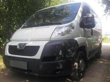 2 759 р. Защита радиатора (низ) Стрелка11 Стандарт Peugeot Boxer 250 (2006-2014) (черная)  с доставкой в г. Керчь. Увеличить фотографию 2