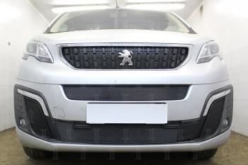 5 699 р. Защита радиатора (середина, низ) Стрелка11 Стандарт Peugeot Traveller K0 L2 дорестайлинг (2016-2024) (черная)  с доставкой в г. Керчь. Увеличить фотографию 2