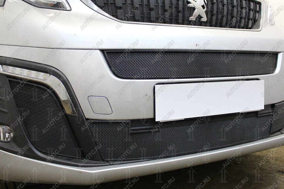 5 699 р. Защита радиатора (середина, низ) Стрелка11 Стандарт Peugeot Traveller K0 L2 дорестайлинг (2016-2024) (черная)  с доставкой в г. Керчь