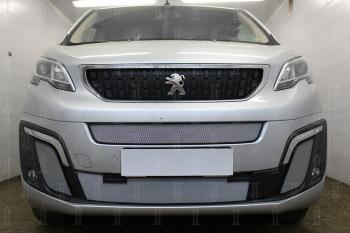 5 899 р. Защита радиатора (середина, низ) Стрелка11 Стандарт  Peugeot Traveller  K0 L2 (2016-2024) дорестайлинг (хром)  с доставкой в г. Керчь. Увеличить фотографию 2