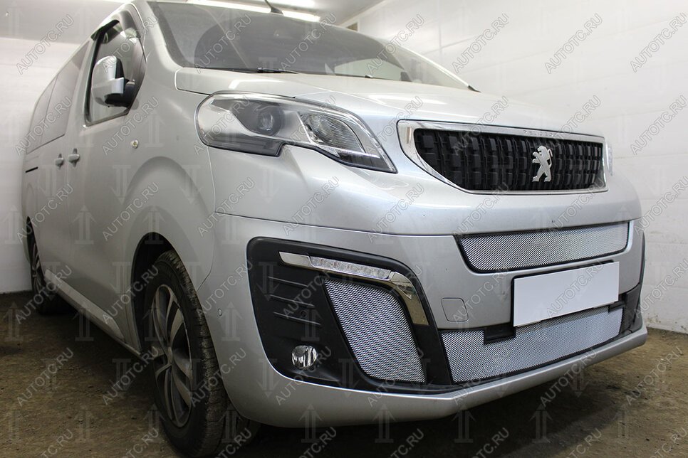 5 899 р. Защита радиатора (середина, низ) Стрелка11 Стандарт  Peugeot Traveller  K0 L2 (2016-2024) дорестайлинг (хром)  с доставкой в г. Керчь