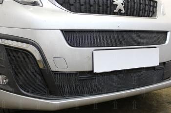 3 579 р. Защита радиатора (боковые) Стрелка11 Стандарт Peugeot Traveller K0 L2 дорестайлинг (2016-2024) (черная)  с доставкой в г. Керчь. Увеличить фотографию 2