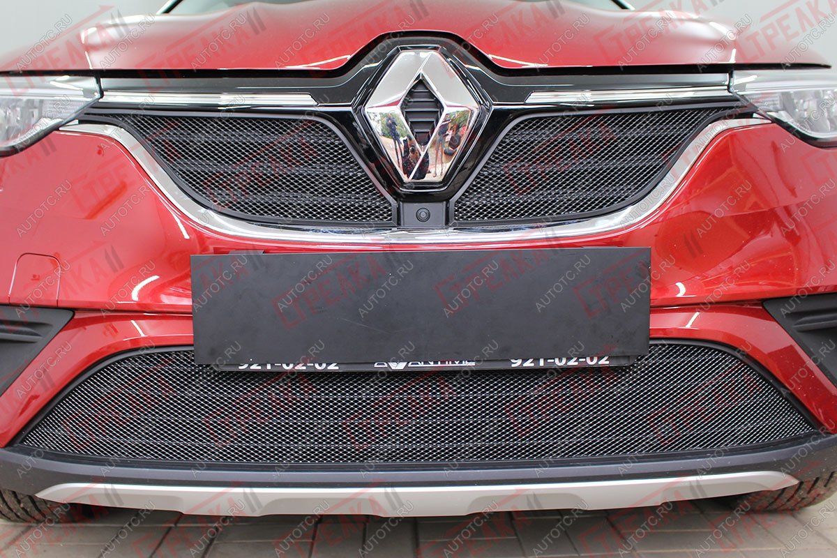 3 499 р. Защита радиатора (низ 2 части) Стандарт Renault Arkana (2019-2025) (черная)  с доставкой в г. Керчь