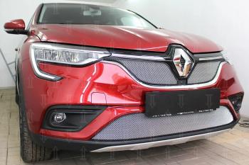 Защита радиатора (низ) Стрелка11 Стандарт Renault Arkana (2019-2025) (хром)