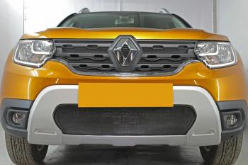 3 599 р. Защита радиатора (низ) Стрелка11 Стандарт Renault Duster HM рестайлинг (2021-2024) (черная)  с доставкой в г. Керчь. Увеличить фотографию 4