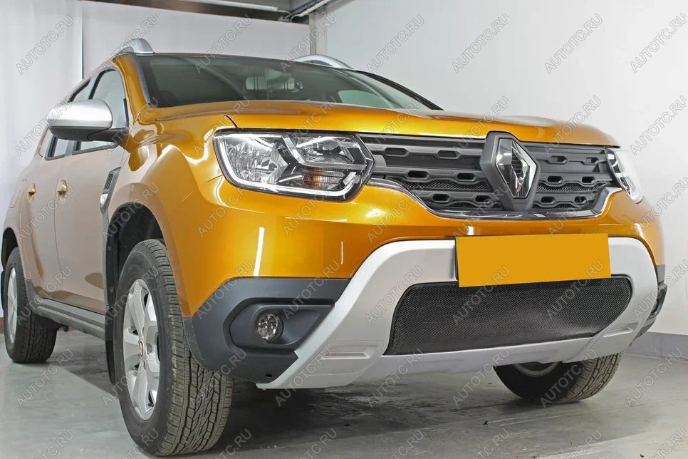 3 599 р. Защита радиатора (низ) Стрелка11 Стандарт Renault Duster HM рестайлинг (2021-2024) (черная)  с доставкой в г. Керчь
