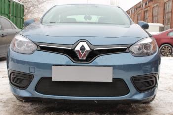 2 999 р. Защита радиатора (низ) Стрелка11 Стандарт Renault Fluence рестайлинг (2012-2016) (черная)  с доставкой в г. Керчь. Увеличить фотографию 2