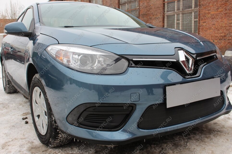 2 999 р. Защита радиатора (низ) Стрелка11 Стандарт Renault Fluence рестайлинг (2012-2016) (черная)  с доставкой в г. Керчь