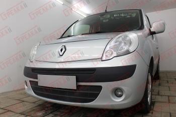 2 669 р. Защита радиатора (верх) Стрелка11 Стандарт Renault Kangoo KW0 дорестайлинг (2008-2013) (черная)  с доставкой в г. Керчь. Увеличить фотографию 3
