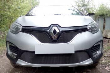 3 299 р. Защита радиатора (низ) Стрелка11 Стандарт Renault Kaptur дорестайлинг (2016-2020) (черная)  с доставкой в г. Керчь. Увеличить фотографию 2
