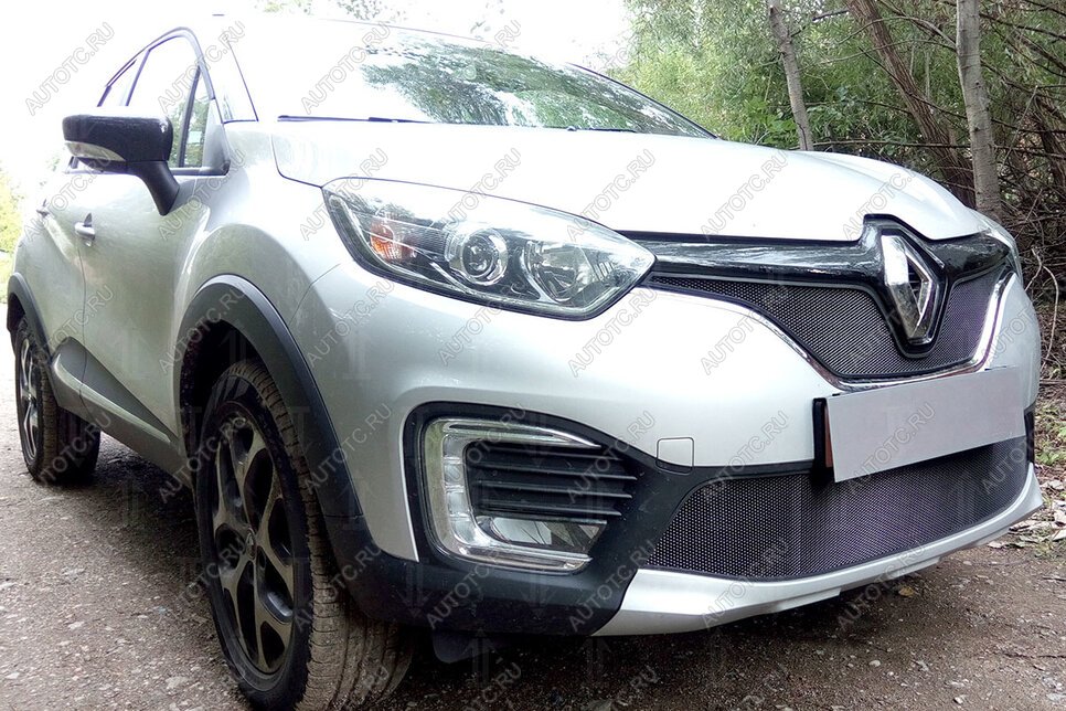 3 299 р. Защита радиатора (низ) Стрелка11 Стандарт Renault Kaptur дорестайлинг (2016-2020) (черная)  с доставкой в г. Керчь