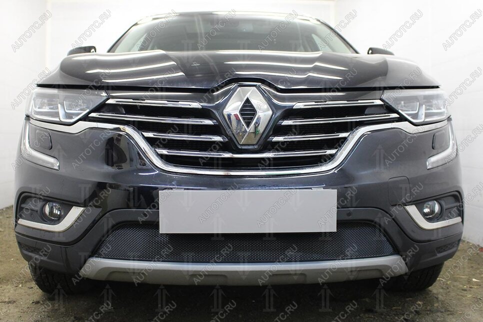 3 199 р. Защита радиатора Стрелка11 Стандарт  Renault Koleos  2 (2016-2025) (черная)  с доставкой в г. Керчь