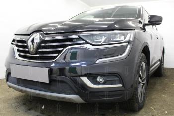 3 199 р. Защита радиатора Стрелка11 Стандарт  Renault Koleos  2 (2016-2025) (черная)  с доставкой в г. Керчь. Увеличить фотографию 2