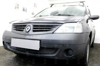 2 879 р. Защита радиатора (низ) Стрелка11 Стандарт Renault Logan 1 дорестайлинг (2004-2010) (черная)  с доставкой в г. Керчь. Увеличить фотографию 2