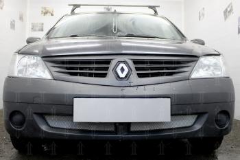2 899 р. Защита радиатора (низ) Стрелка11 Стандарт  Renault Logan  1 (2004-2010) дорестайлинг (хром)  с доставкой в г. Керчь. Увеличить фотографию 2