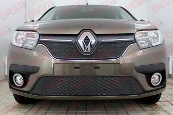 3 099 р. Защита радиатора (низ) Стандарт Renault Logan 2 рестайлинг (2018-2025) (черная)  с доставкой в г. Керчь. Увеличить фотографию 2