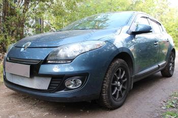 Защита радиатора (верх) Стандарт Renault Megane  купе 3 дв. (2012-2014) 1-ый рестайлинг (хром)