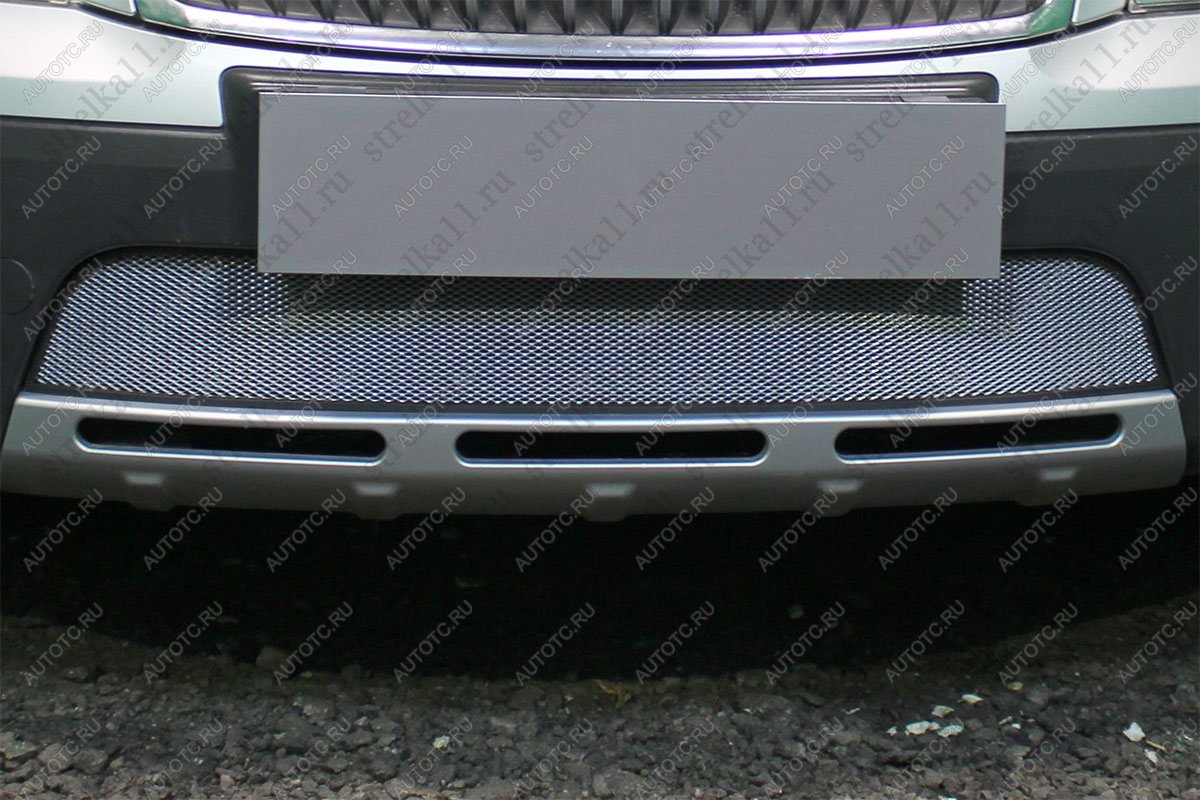 3 079 р. Защита радиатора Стрелка11 Стандарт  Skoda Octavia  A5 (2004-2008) дорестайлинг лифтбэк, дорестайлинг универсал (хром)  с доставкой в г. Керчь