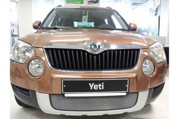 3 079 р. Защита радиатора Стрелка11 Стандарт  Skoda Yeti (2009-2013) (хром)  с доставкой в г. Керчь. Увеличить фотографию 2