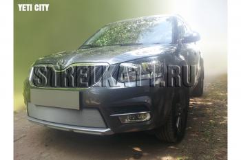Защита радиатора (City) Стрелка11 Стандарт Skoda Yeti (2013-2018) (хром)