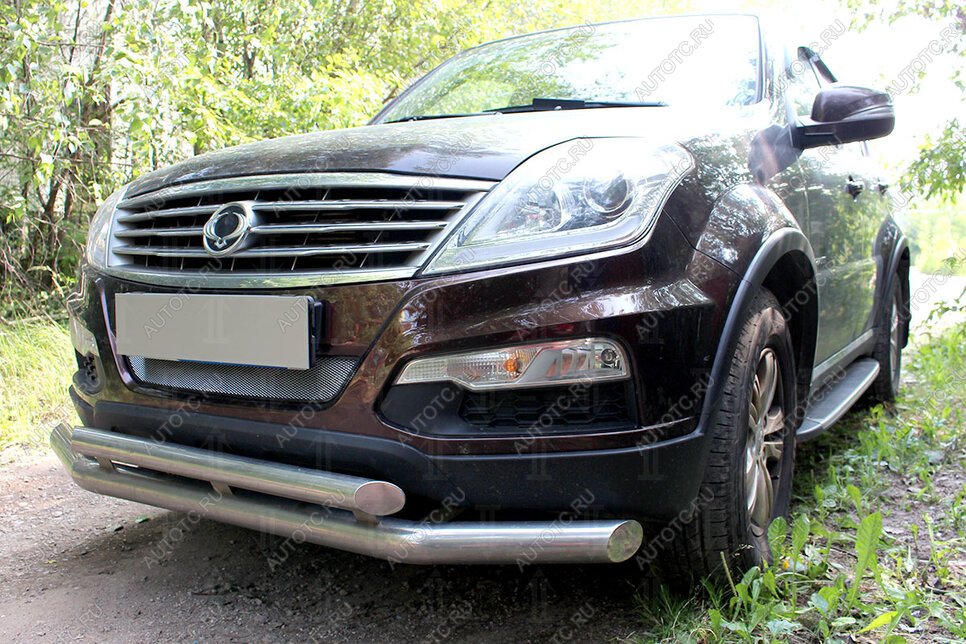 3 099 р. Защита радиатора Стрелка11 Стандарт SSANGYONG Rexton Y250 (2006-2012) (хром)  с доставкой в г. Керчь
