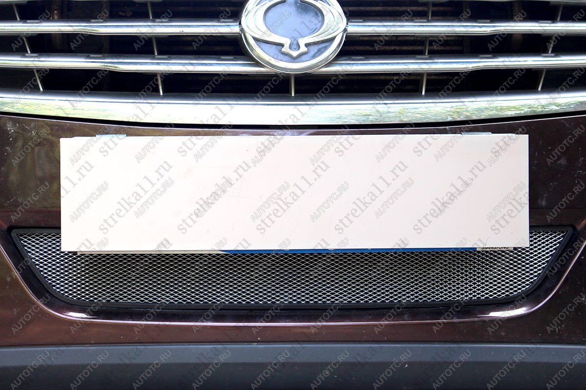 3 079 р. Защита радиатора Стрелка11 Стандарт  SSANGYONG Rexton  Y290 (2012-2017) (хром)  с доставкой в г. Керчь