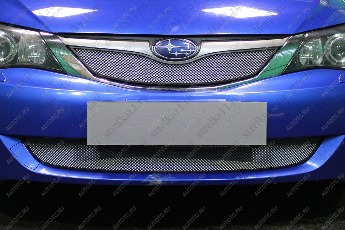 3 079 р. Защита радиатора (верх) (V1.5) Стрелка11 Стандарт  Subaru Impreza ( GE,  GH) (2007-2012) седан, хэтчбэк (хром)  с доставкой в г. Керчь