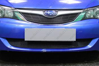 2 899 р. Защита радиатора (верх) (V2.0) Стрелка11 Стандарт  Subaru Impreza ( GE,  GH) (2007-2012) седан, хэтчбэк (черная)  с доставкой в г. Керчь. Увеличить фотографию 2