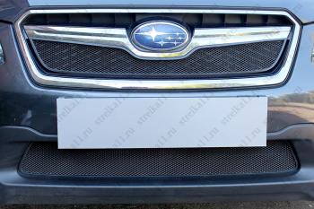 Защита радиатора (верх) Стрелка11 Стандарт Subaru XV  GP/G33 (2016-2017) рестайлинг (черная)