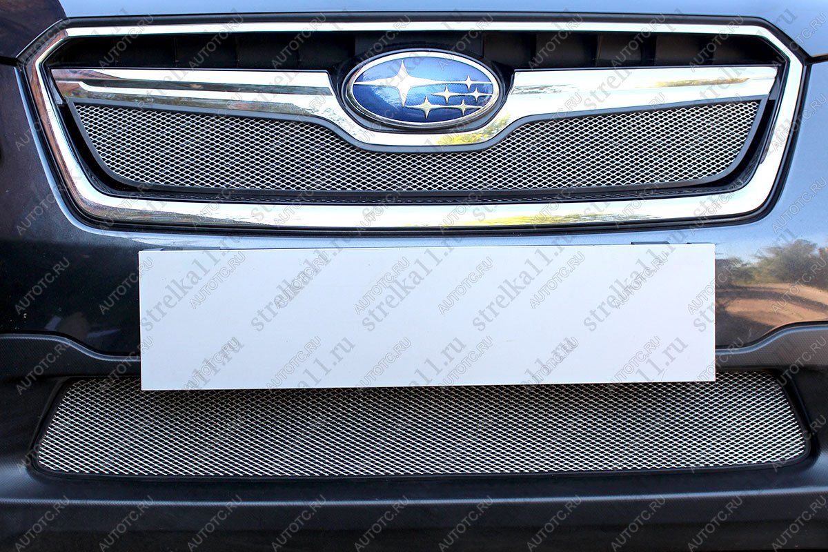 3 079 р.  Защита радиатора (низ) Стрелка11 Стандарт  Subaru XV  GP/G33 (2016-2017) рестайлинг (хром)  с доставкой в г. Керчь