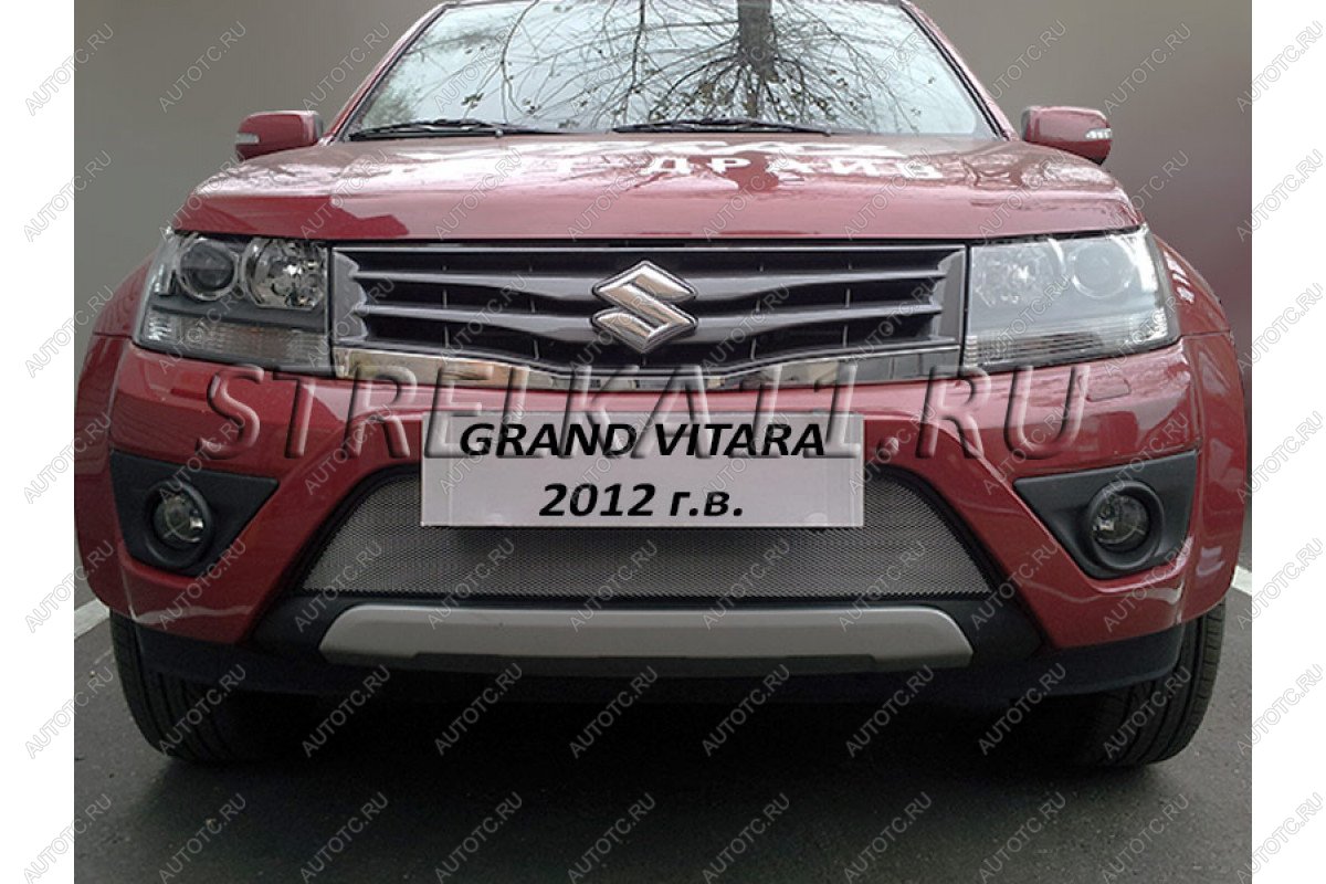 3 179 р. Защита радиатора Стрелка11 Стандарт  Suzuki Grand Vitara ( JT 5 дверей,  JT) (2012-2016) 2-ой рестайлинг, 3 двери 2-ой рестайлинг (хром)  с доставкой в г. Керчь