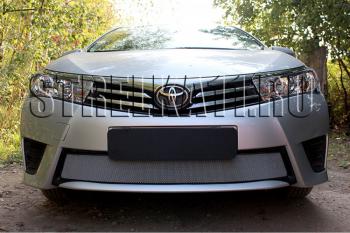 Защита радиатора Стрелка11 Стандарт Toyota Corolla  E180 (2013-2016) дорестайлинг (хром)