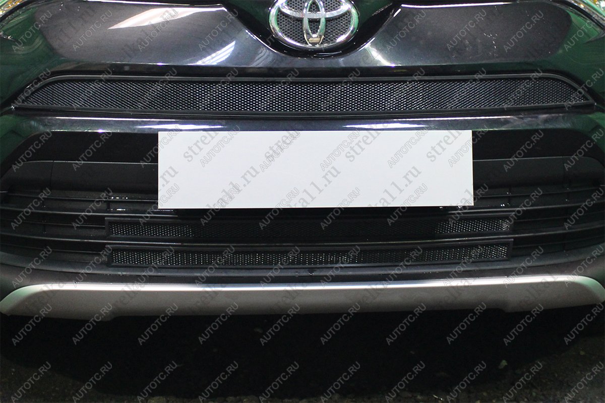 3 899 р. Защита радиатора (низ 2 части) Стрелка11 Стандарт Toyota RAV4 XA40 5 дв. рестайлинг (2015-2019) (черная)  с доставкой в г. Керчь