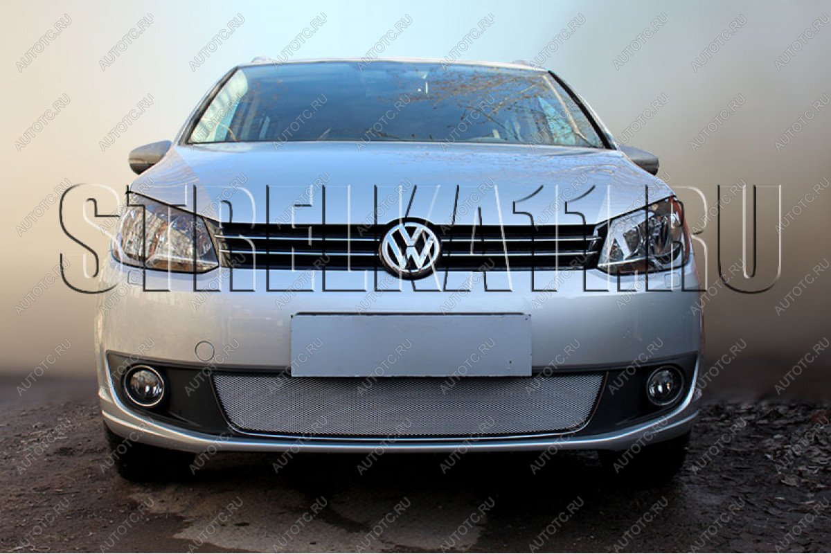 3 079 р. Защита радиатора Стрелка11 Стандарт  Volkswagen Caddy  2K - Touran  1T (хром)  с доставкой в г. Керчь
