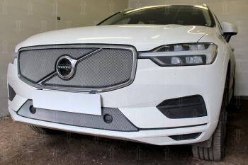 3 279 р. Защита радиатора (низ парктроником) Стрелка11 Стандарт  Volvo XC60 (2017-2022) (хром)  с доставкой в г. Керчь. Увеличить фотографию 2