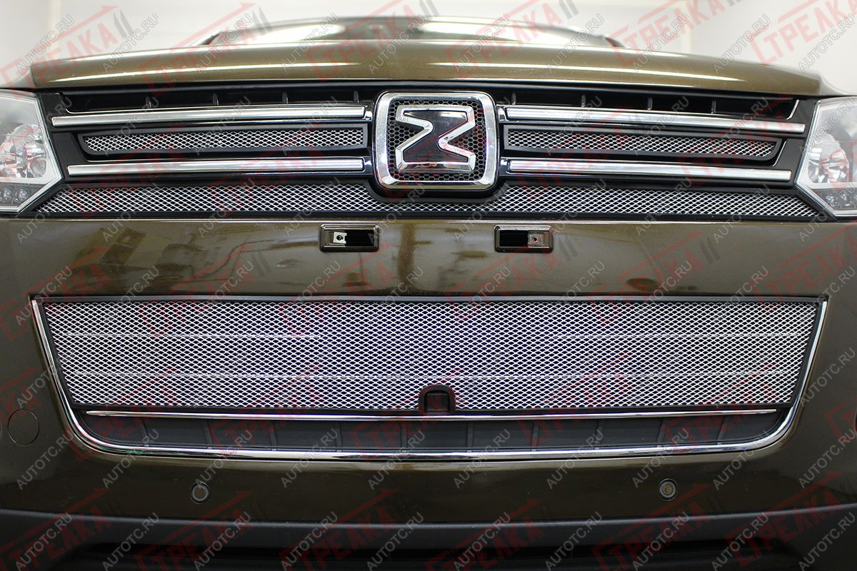 4 199 р. Защита радиатора (верх 3 части) Стрелка11 Стандарт  Zotye T600 (2014-2021) (хром)  с доставкой в г. Керчь