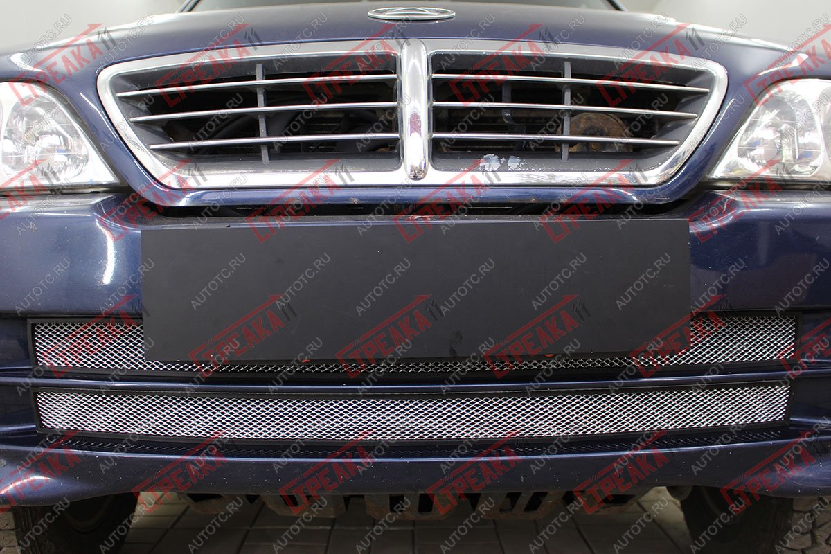 4 379 р. Защита радиатора (низ 2 части) Стрелка11 Стандарт  ТАГАЗ Road Partner (2009-2011) (хром)  с доставкой в г. Керчь