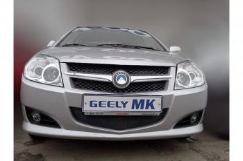 759 р. Зимняя заглушка решетки радиатора Стрелка11 Geely MK (2006-2015) (черная)  с доставкой в г. Керчь. Увеличить фотографию 2