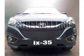 759 р. Зимняя заглушка решетки радиатора Стрелка11 Hyundai IX35 LM дорестайлинг (2009-2013) (черная)  с доставкой в г. Керчь. Увеличить фотографию 2