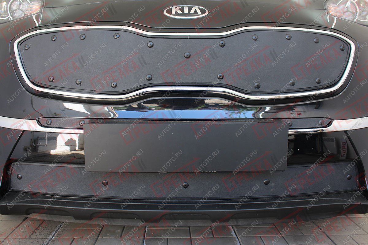 349 р. Зимняя заглушка решетки радиатора (середина) Стрелка11  KIA Sportage  4 QL (2018-2022) рестайлинг (черная)  с доставкой в г. Керчь