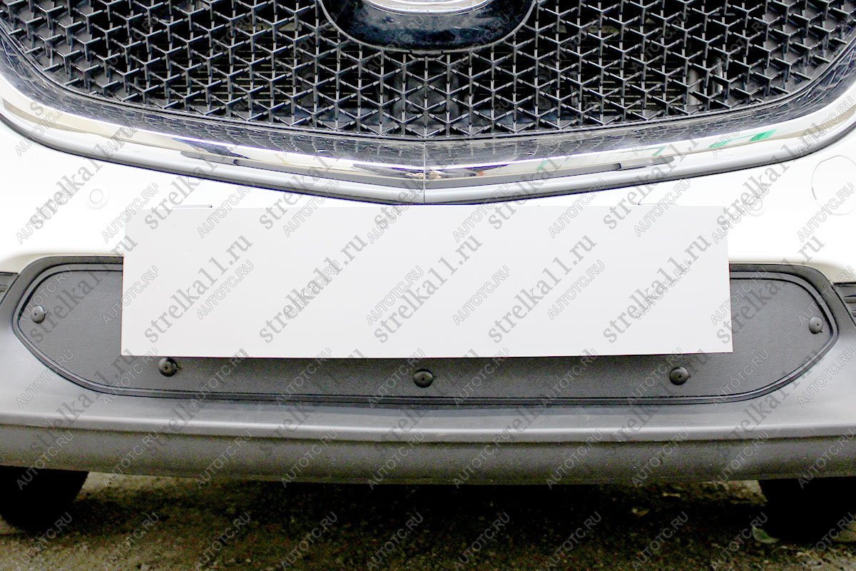 759 р. Зимняя заглушка решетки радиатора Стрелка11  Mazda CX-5  KF (2016-2025) (черная)  с доставкой в г. Керчь