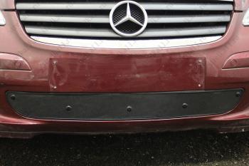 Зимняя заглушка решетки радиатора Стрелка11 Mercedes-Benz A class  W169 (2005-2008) дорестайлинг, хэтчбэк 5 дв. (черная)