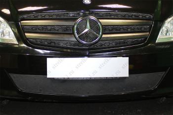 Зимняя заглушка решетки радиатора Стрелка11 Mercedes-Benz Vito  W639 (2010-2014) рестайлинг (черная)